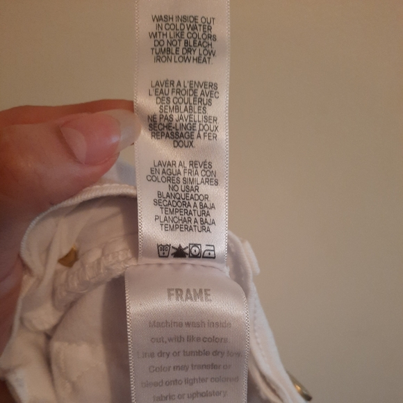 Frame Denim Le Skinny de Jeanne Crop White Skinny Jeans - Picture 9 of 14